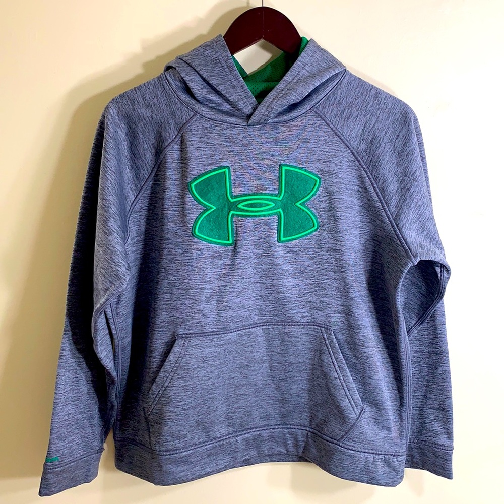 Under Armour Gray & Green Hoodie